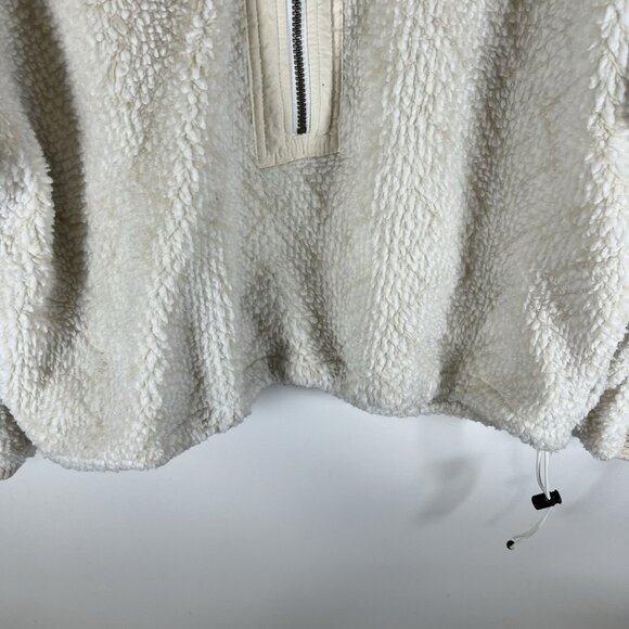 Columbia Womens Sherpa Jacket Fleece Sz XL Ivory Long Sleeve High Neck Polyester - Picture 3 of 12